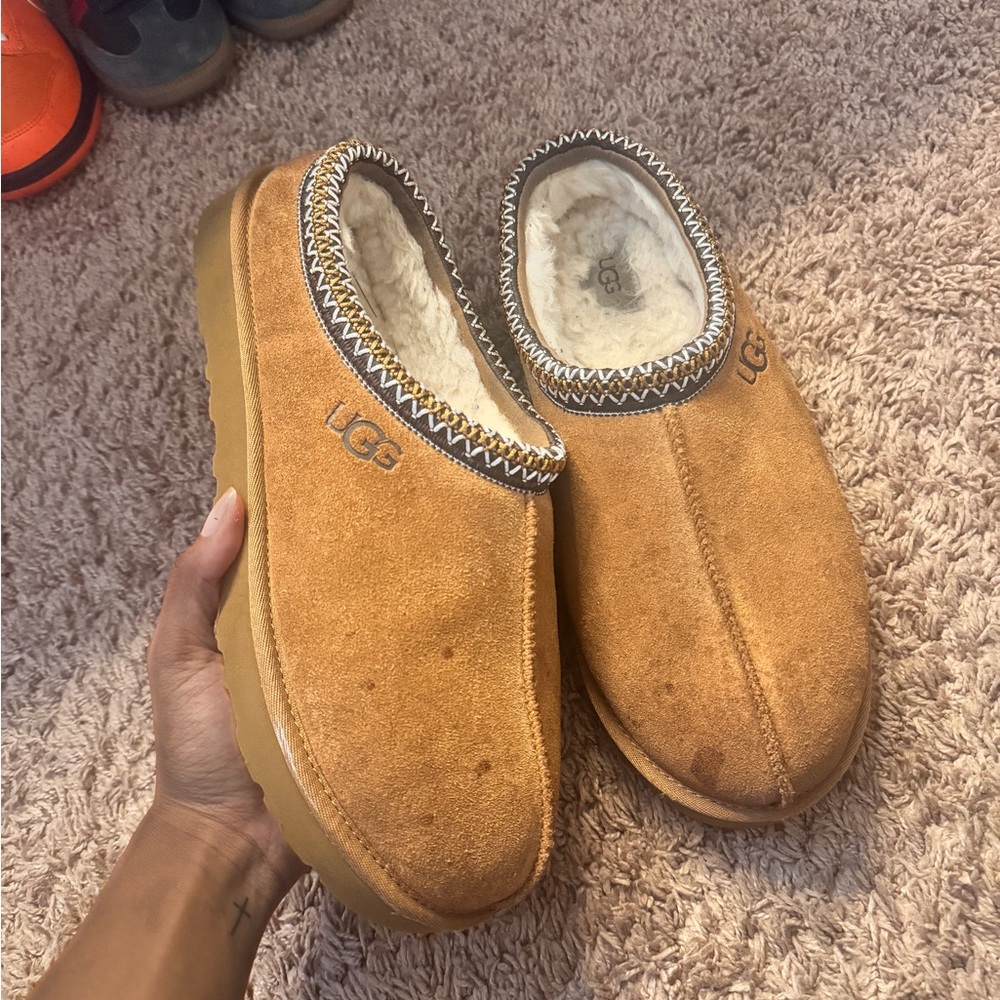 UGG Chestnut Suede Slip-Ons